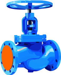 Blue new armature manual valve.