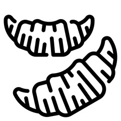 croissant line icon