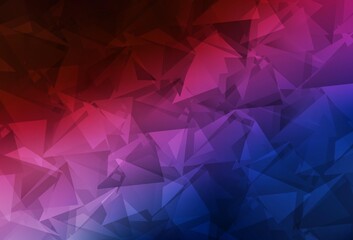 Obraz premium Dark Blue, Red vector shining triangular background.