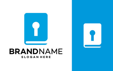 Book Lock Template Design Vector