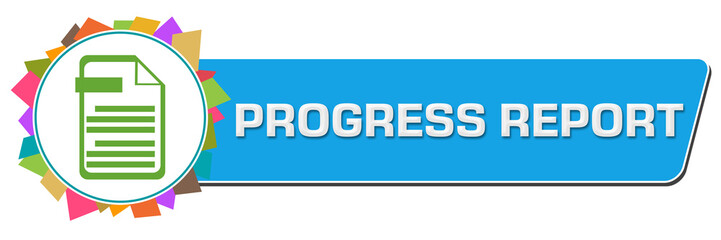 Progress Report Random Colorful Circular Bar 