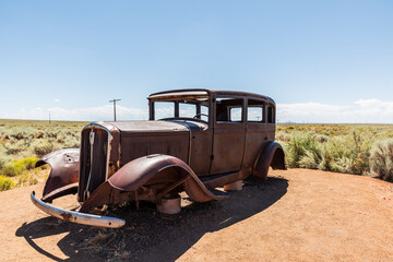 old rusty truck at route 66