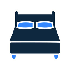 Bed, sleep, bedroom icon. vector sketch.65