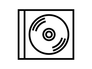 ケース入りCDアイコンB：黒