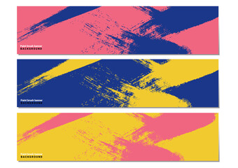 Paint brush banner colorful background. vector illustration