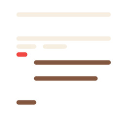 Code on screen vector illustration, flat cartoon coding lines simulation