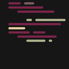 Code on screen vector illustration, flat cartoon coding lines simulation