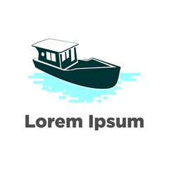 Fototapeta premium Ship Logo Design Template. ship logos ship Transportation icon for international export or import of goods and goods