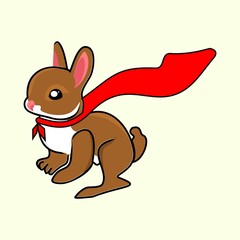 Rabbit logo template isolated on white background vector image