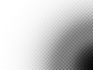 Halftone dots texture. Abstract black and white background. 