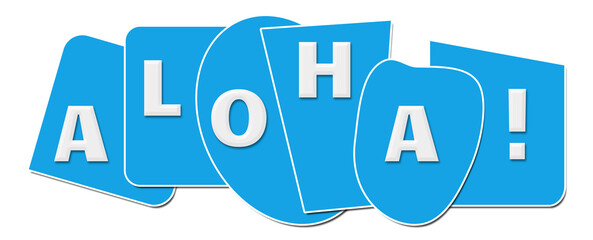Aloha Blue Abstract Shapes Horizontal 