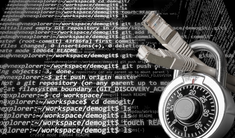 Wall mural internet cable and first world wide web source code