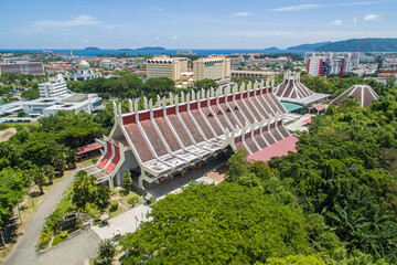 Kota Kinabalu Sabah, Malaysia - JUN 1-, 2017: aerial view of Sabah State Museum at Kota Kinabalu...