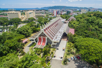 Kota Kinabalu Sabah, Malaysia - JUN 1-, 2017: aerial view of Sabah State Museum at Kota Kinabalu...
