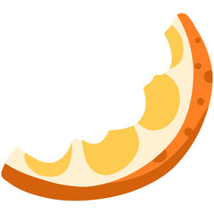 bitten sliced orange