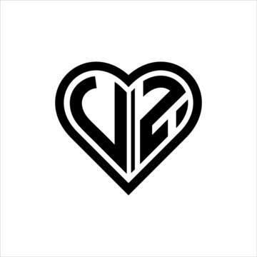 UVZ Letter logo design emblem vector Icon, emblem with white background