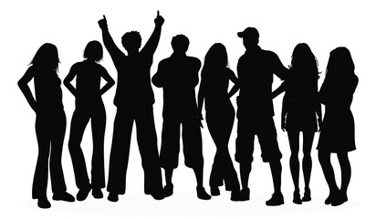 Fototapeta premium people silhouette black vector 
