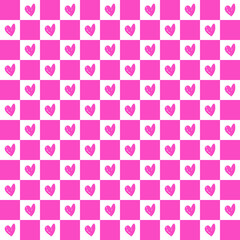 Simple hearts seamless pattern. Valentines day background. 