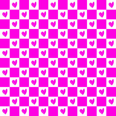 Simple hearts seamless pattern. Valentines day background. 