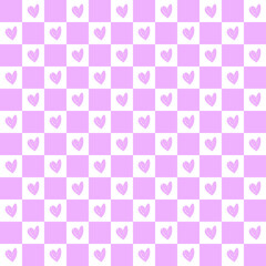 Simple hearts seamless pattern. Valentines day background. 