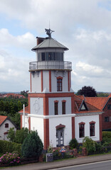 Fototapeta premium Leuchtturm Mielstack in Lühe