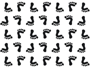 Naklejka premium Footprint icon pattern design isolated on white