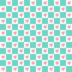 Simple hearts seamless pattern. Valentines day background. 