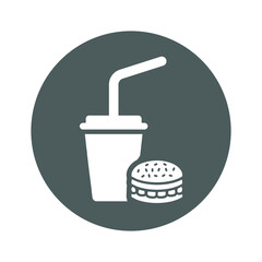 Drink, food, beverage icon. Gray vector sketch.65