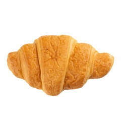 Isolated fresh baked croissant on white background