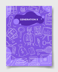 generation x business concept with doodle style for template of banners, flyer, books, and magazine