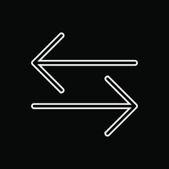 Transfer arrows icon. Data transfer vector icon. Arrow to left and right symbol for your web site design, logo. Vector illustration 