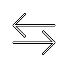 Transfer arrows icon. Data transfer vector icon. Arrow to left and right symbol for your web site design, logo. Vector illustration 