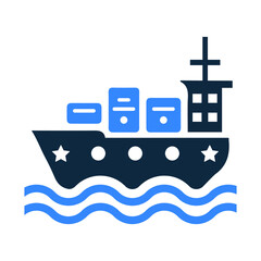 Ship, boat icon. Editable vector graphics.65