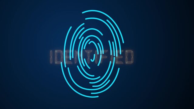 Fingerprint, printed circuit, releasing binary codes, microchip concept and data processing and digital identification.