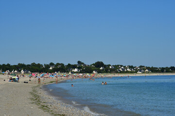 Sarzeau, France - june 6 2021 : Suscinio beach