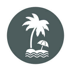 Summer, vacation icon. Gray vector sketch.65