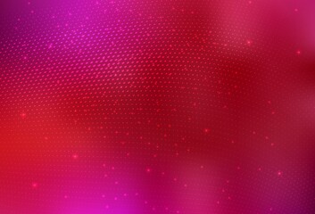 Light Red vector Blurred bubbles on abstract background with colorful gradient.