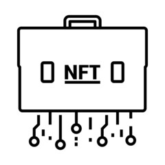 NFT portfolio icon. Vector illustration