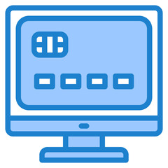 credit card blue style icon
