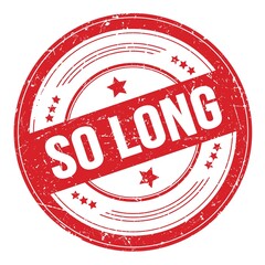 SO LONG text on red round grungy stamp.