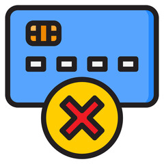 Obraz premium credit card color line style icon