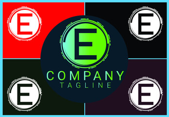 E letter new logo and icon design