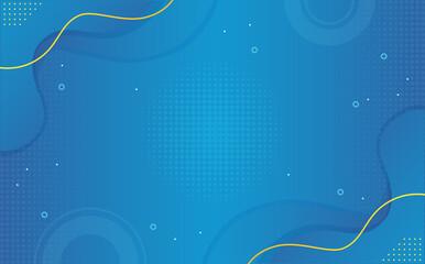 blue abstract gradient vector background with memphis ornaments