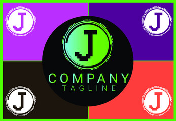 J letter new logo and icon design
