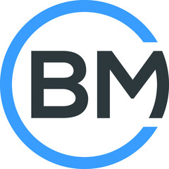 BM  letter logo design