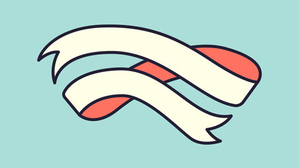 Ribbon. Vintage. Retro style. Isolated old tape. Vector illustration