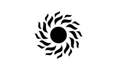 clipart black sun vector