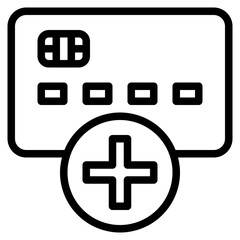 Obraz premium atm card outline style icon