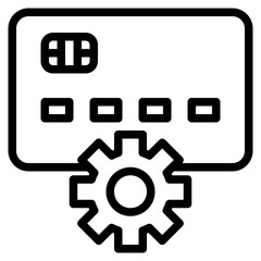 credit card outline style icon