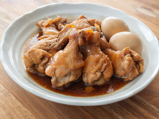 手羽元と卵の煮物